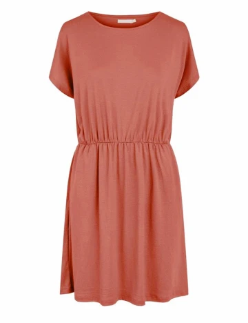 Rochie scurta Pieces, roz pudra