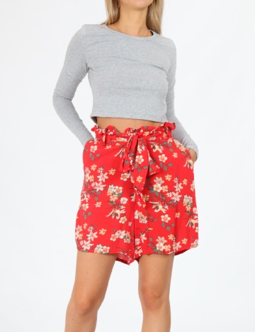 Pantaloni scurti Vero Moda, rosu, M