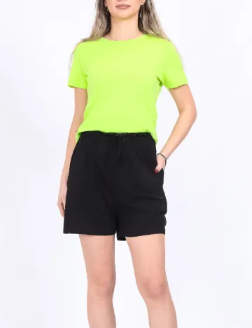Pantaloni scurti Pieces, negru