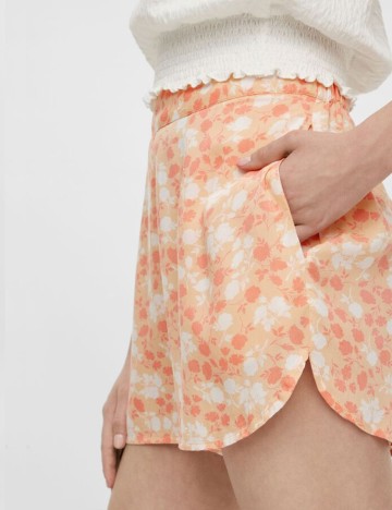 Pantaloni scurti Pieces, portocaliu