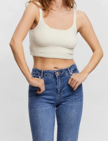 Top Vero Moda, ecru Alb