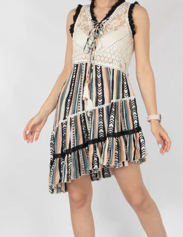 Rochie scurta Savage Culture, mix culori