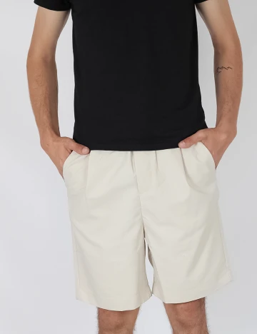 Pantaloni scurti Selected, crem