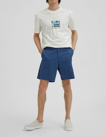 Pantaloni scurti Selected, albastru