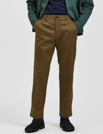 Pantaloni Selected, maro