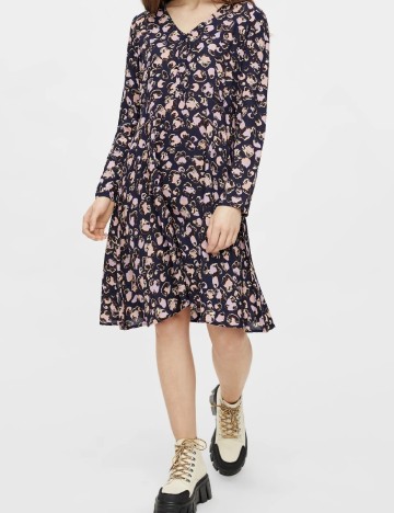 Rochie scurta Pieces, bleumarin
