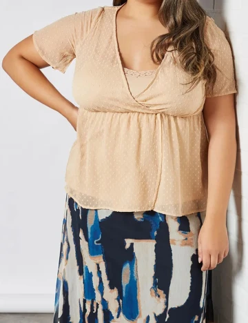 Bluza Junarose, crem
