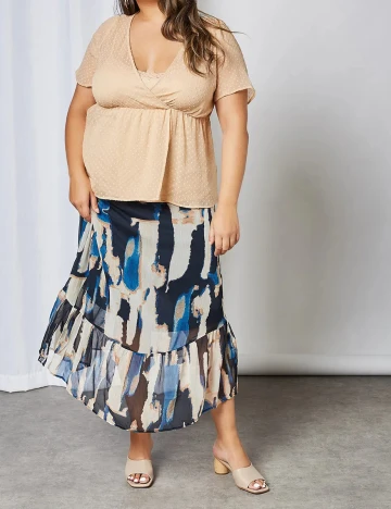 Bluza Junarose, crem
