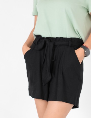 Pantaloni scurti Object, negru