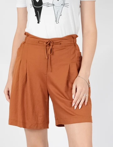 Pantaloni scurti Object, caramiziu