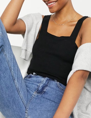 Top Y.A.S, negru, L