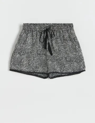 Pantaloni scurti Reserved, alb/negru