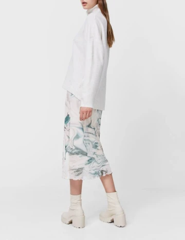 Fusta Stradivarius, crem