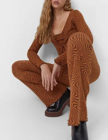 Pantaloni Stradivarius, maro