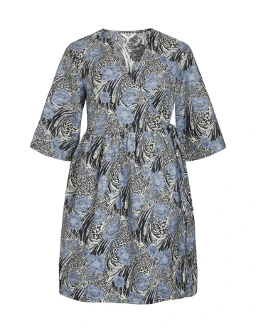 Rochie scurta Object, albastru
