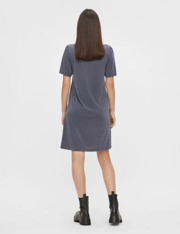 Rochie scurta Pieces, gri