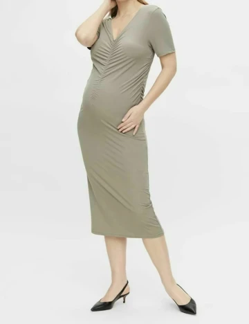 Rochie medie Mamalicious, kaki