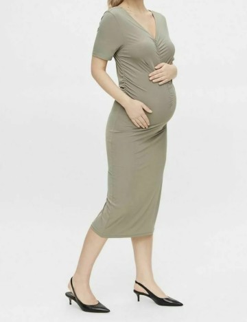 Rochie medie Mamalicious, kaki