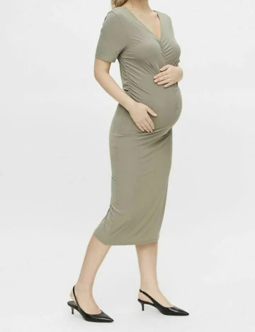 Rochie medie Mamalicious, kaki