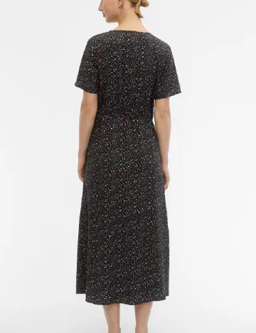 Rochie lunga Object, negru floral