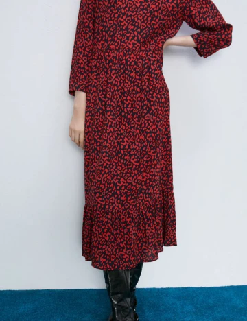 Rochie medie Zara, rosu